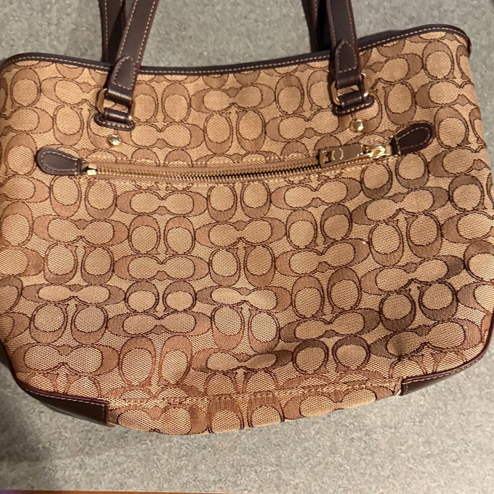 Coach Brown Signature Tote Bag - Picture 4 of 10